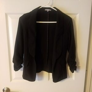 Light Weight Black Blazer Half Sleeve